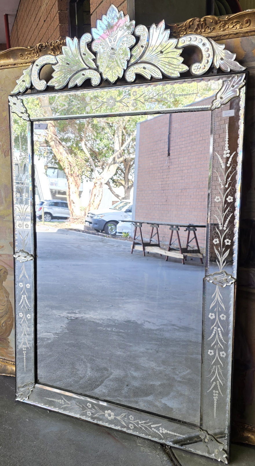 A fine Venetian 'Margin' Mirror